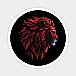 Silhouette Lion Head Magnet